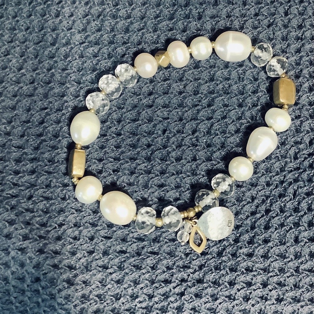 New Silpada Kr Brass Crystal Pearl Sterling Silver 45$
